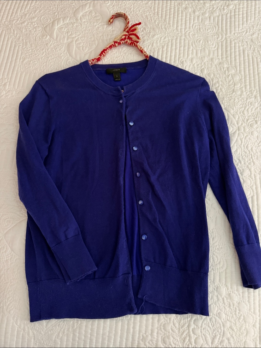 J. Crew royal blue button Cardigan  like new, S